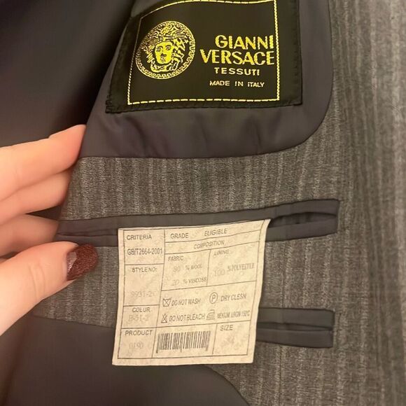 ✨GIANNI VERSACE TESSUTI COLLECTION OVERSIZED SZ 54 BLAZER✨ - Picture 4 of 9